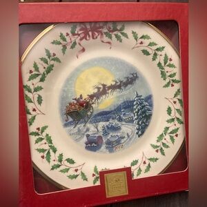 NIB Lenox Annual For the Holidays Santa’s Ride 2002 China Plate